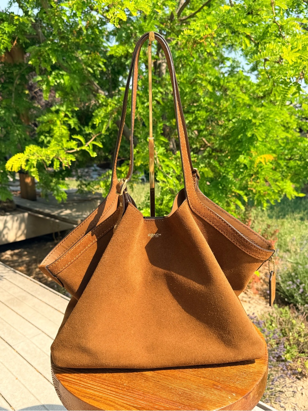 Coach Warm Brown Gramercy Tote Bag - Picture 6 of 13